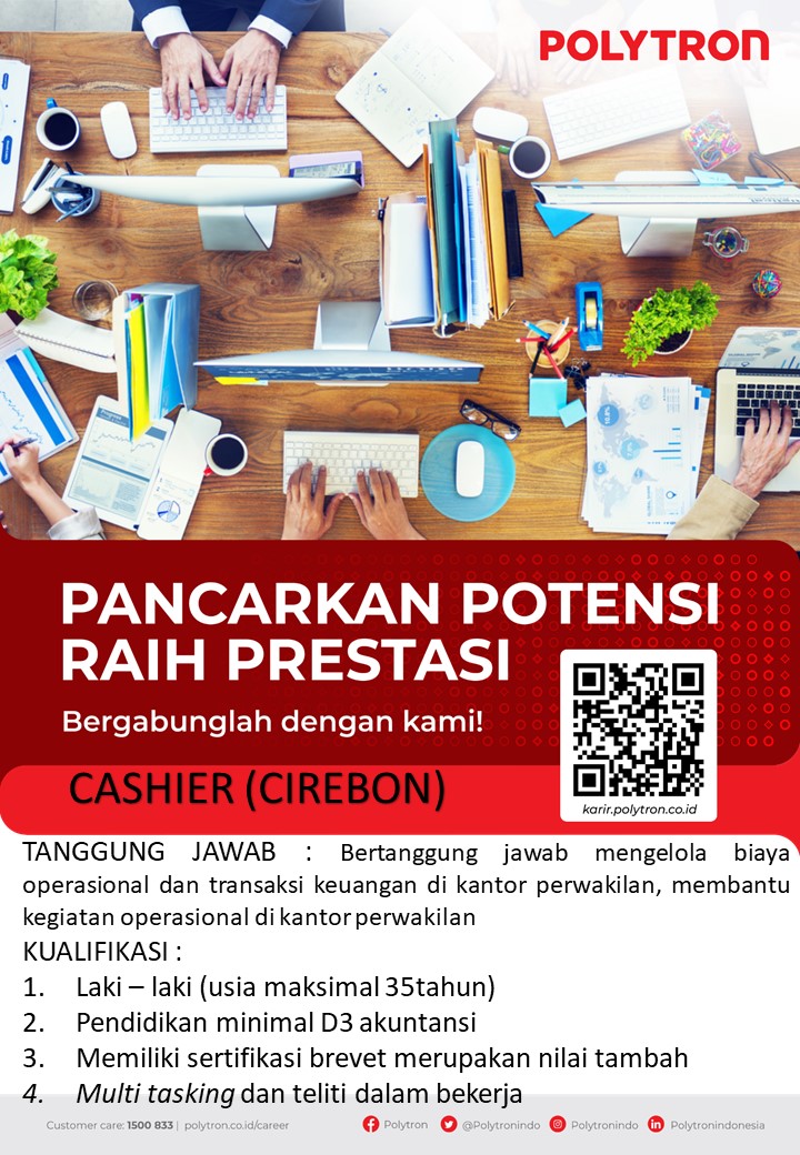 Lowongan Kerja Desember 2024 – POLYTRON – CASHIER