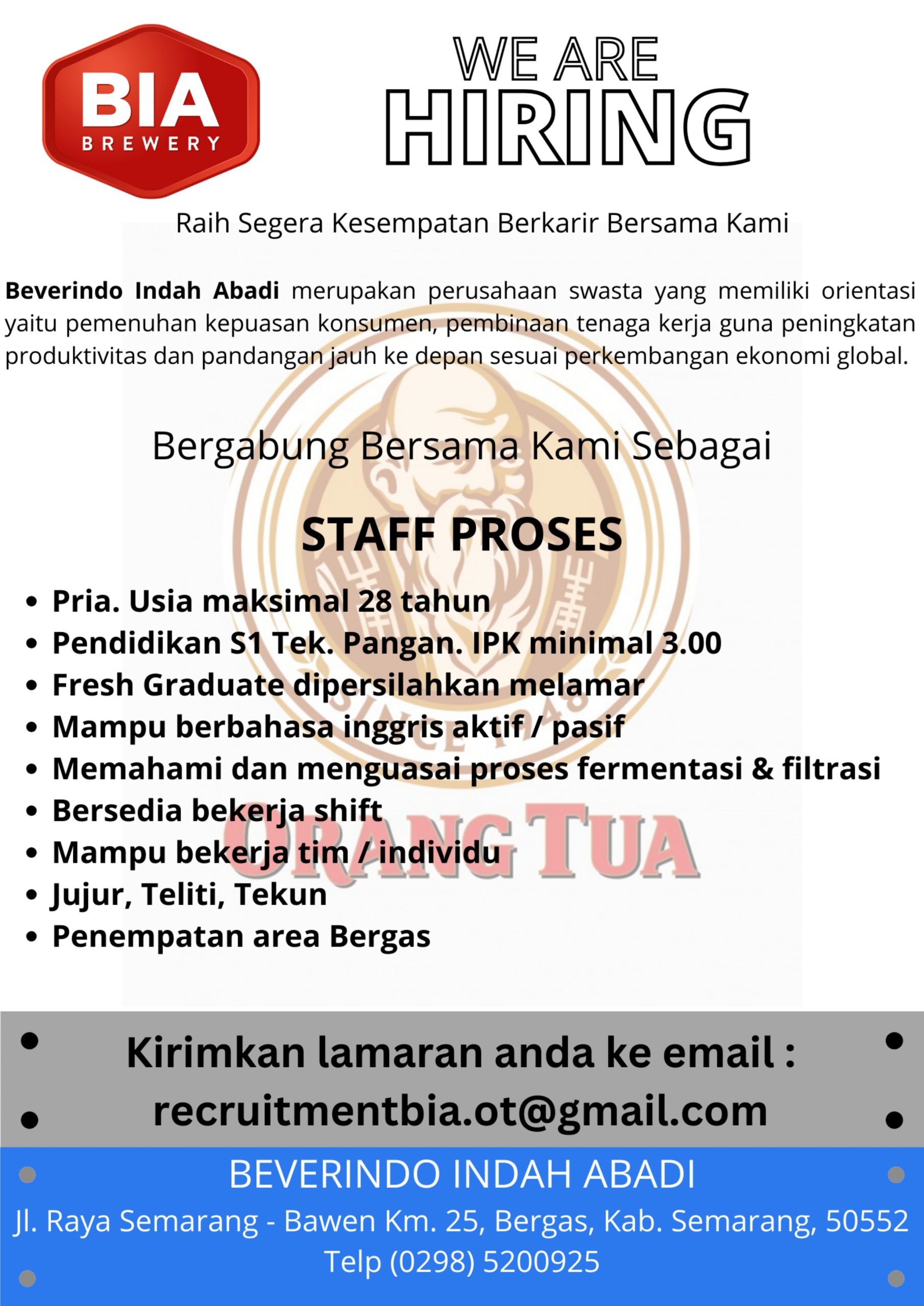 Lowongan Kerja Februari 2024 – BREVERINDO – Staff Proses