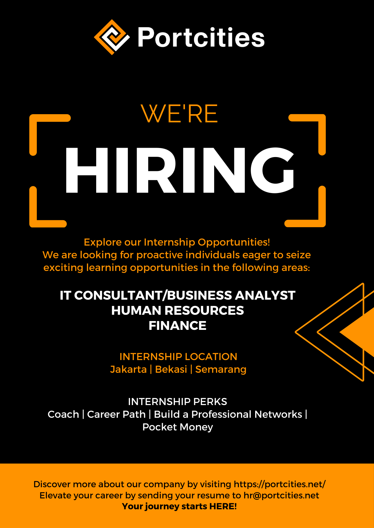 Lowongan kerja Februari 2024 – Portcities – IT Consultant Business Analyst, Human Resource, Finance