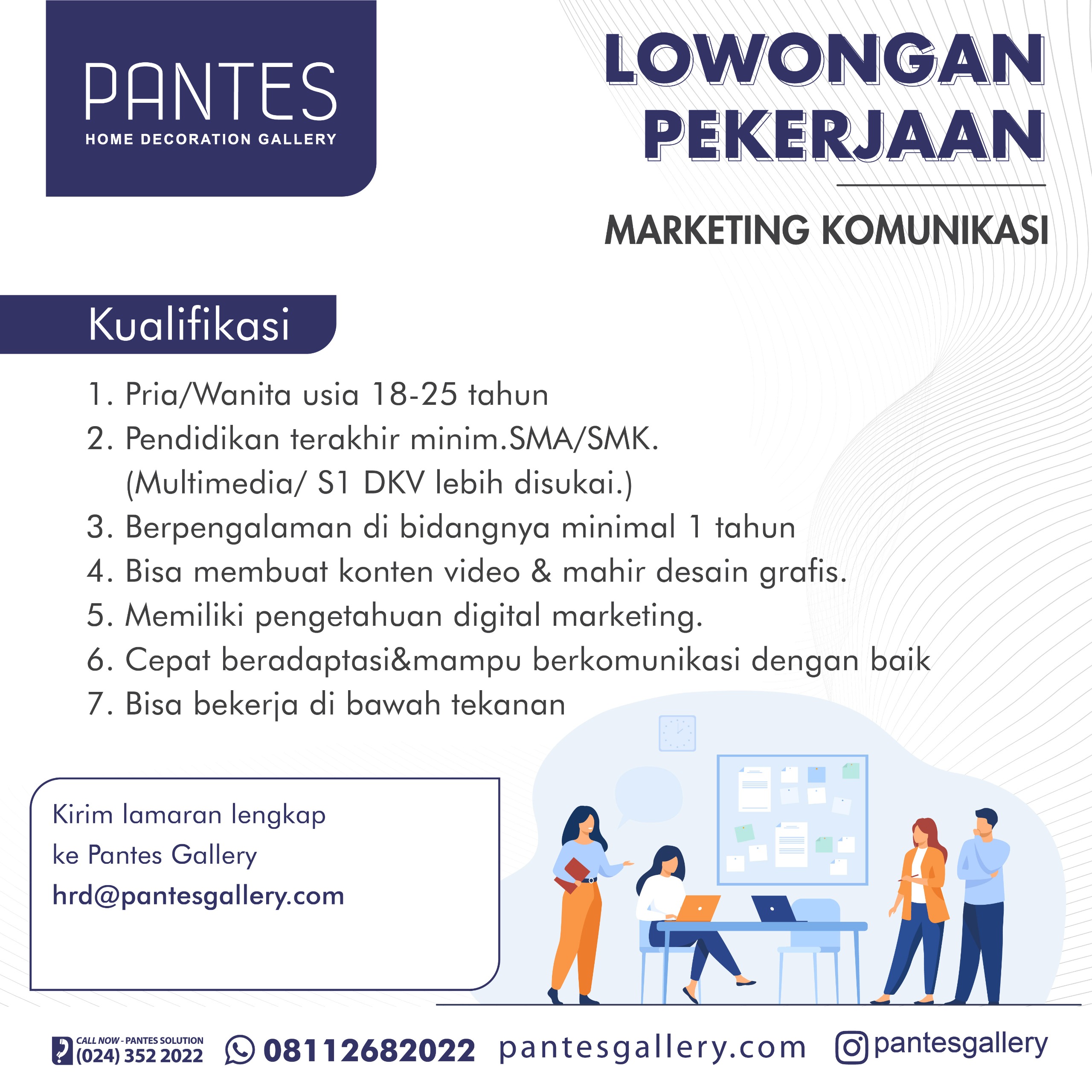 Lowongan Kerja Maret 2024 – PANTES – Marketing Komunikasi