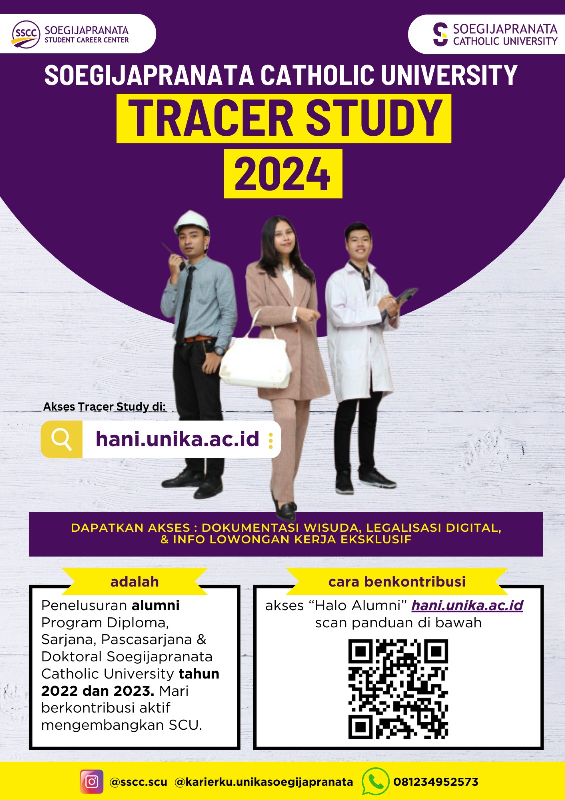 Hai Alumni SCU, yuuuk Isi Tracer Study 2024 Hai Alumni SCU, yuuuk Isi Tracer Study 2024