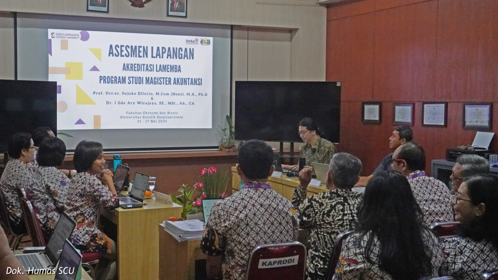 Dorong Akreditasi, Magister Akuntansi SCU Jalani Asesmen Lapangan Bersama LAMEMBA