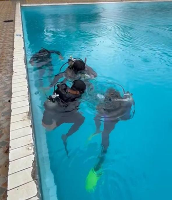 UKM SAR Air SCU Gelar Pendidikan Dasar di Kolam Renang Kodam IV Diponegoro
