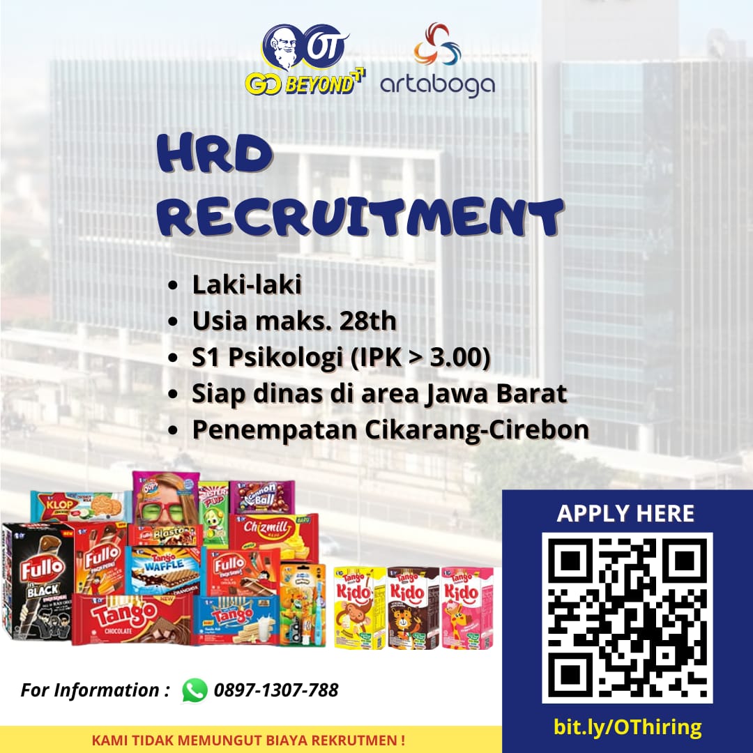 Lowongan kerja Agustus 2024 – Artaboga – HRD Recruitment Lowongan kerja Agustus 2024 – Artaboga – HRD Recruitment