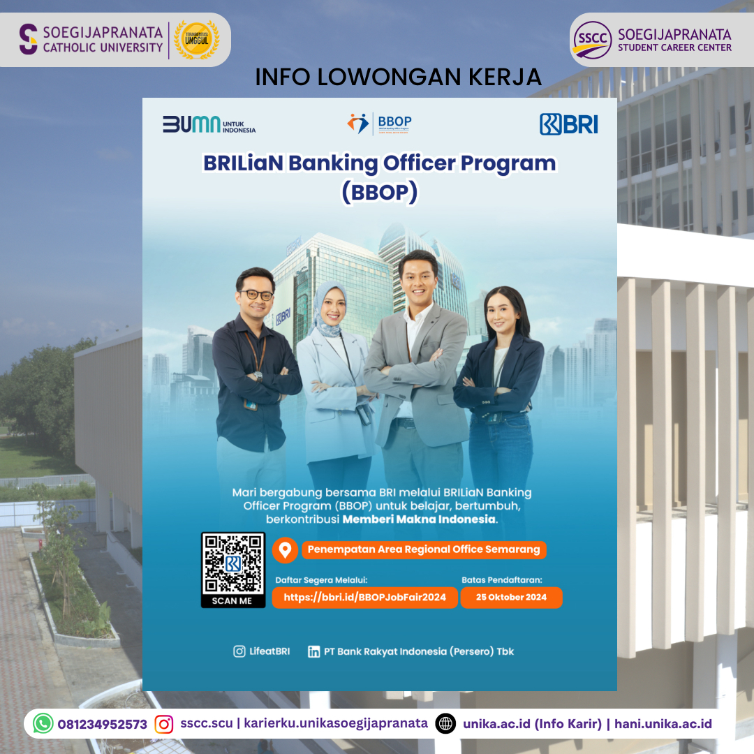 Loker Oktober 2024 – Bank BRI || BRILiaN Banking Officer Program