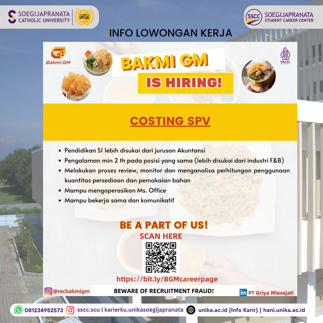 Loker Oktober 2024 – Griya Miesejati || Costing SPV Loker Oktober 2024 – Griya Miesejati || Costing SPV