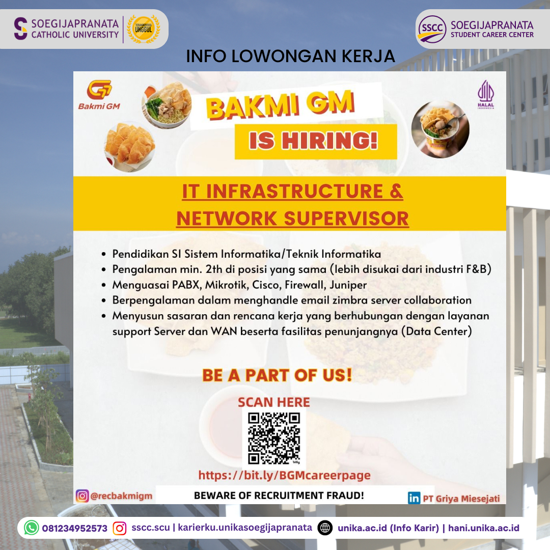 Loker Oktober 2024 – Griya Miesejati || IT & Network Supervisor