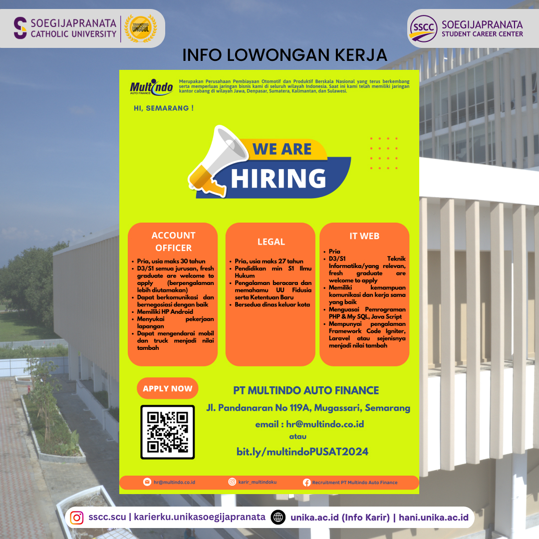 Loker Oktober 2024 – PT Multindo Auto Finance || Job Vacancy