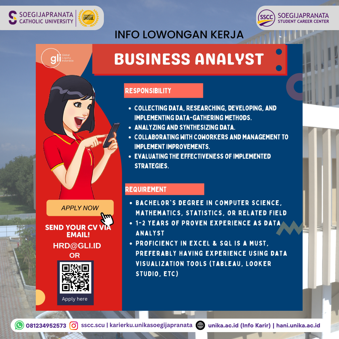 Loker Oktober 2024 – PT GLI || Business Analyst