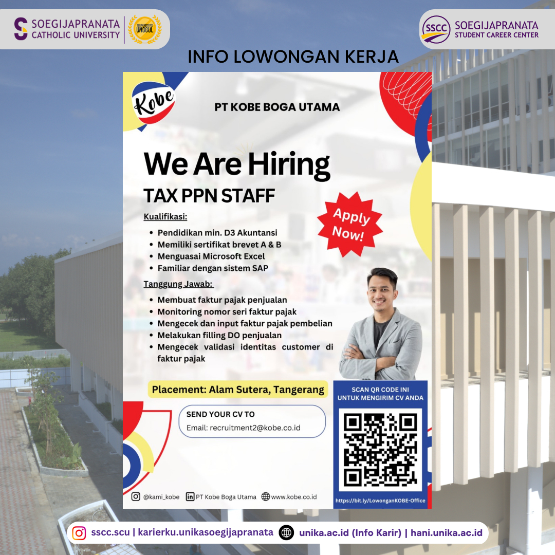 Loker Oktober 2024 – PT Kobe Boga Utama || Tax PPN Staff Loker Oktober 2024 – PT Kobe Boga Utama || Tax PPN Staff