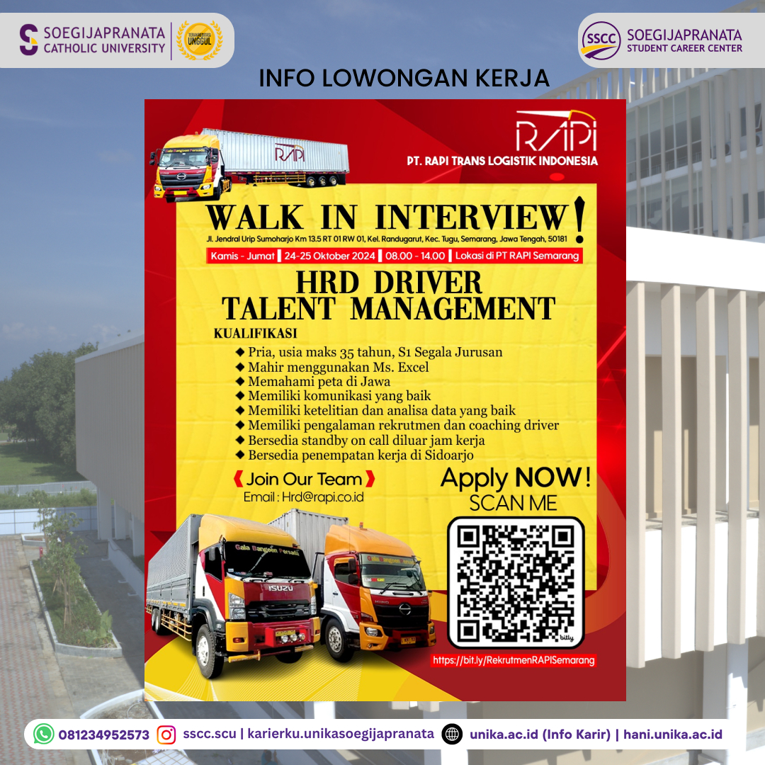 Loker Oktober 2024 – PT RAPI || HRD Driver Talent Management