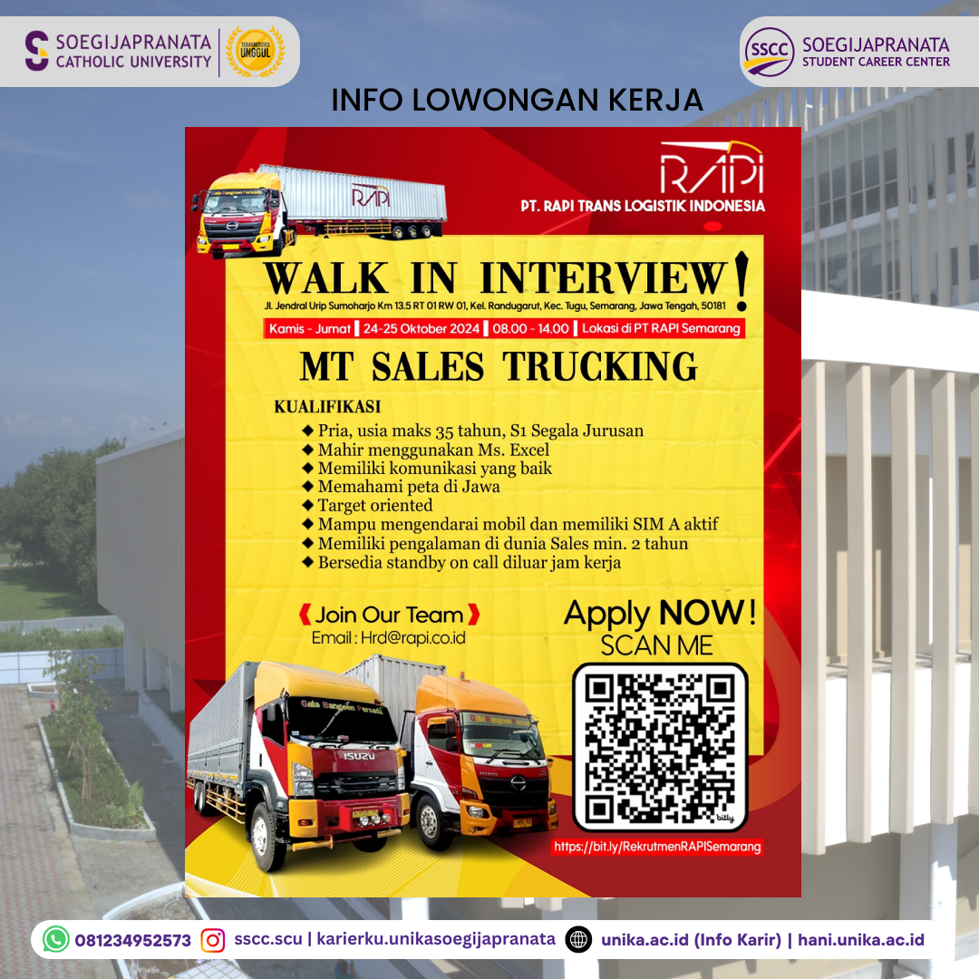 Loker Oktober 2024 – PT RAPI || MT Sales Trucking