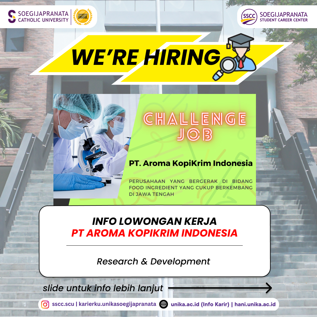 Loker November 2024 – PT Aroma KopiKrim Indonesia || R&D
