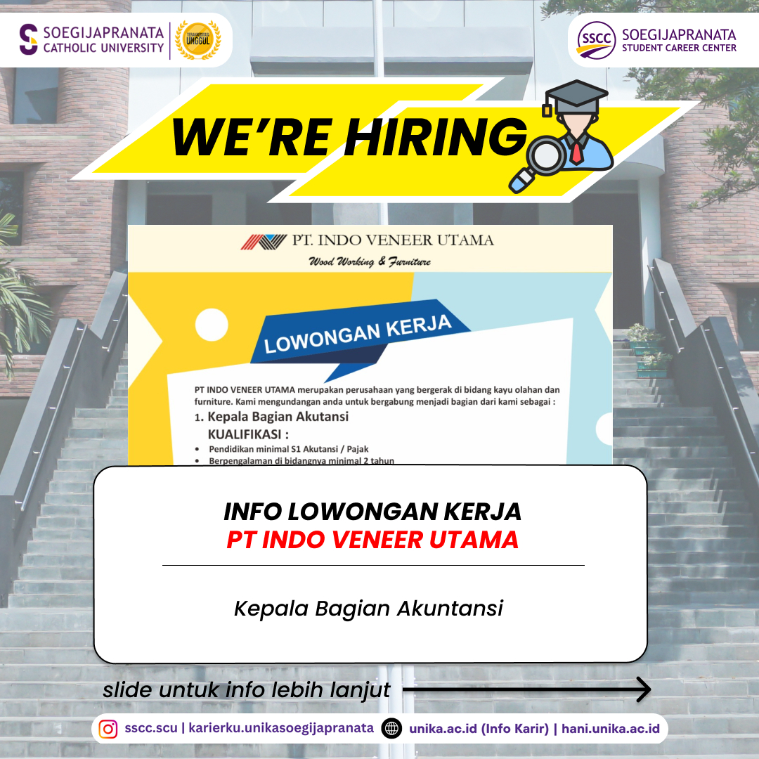 Loker November 2024 – PT Indo Veneer Utama || Kabag. Akuntansi