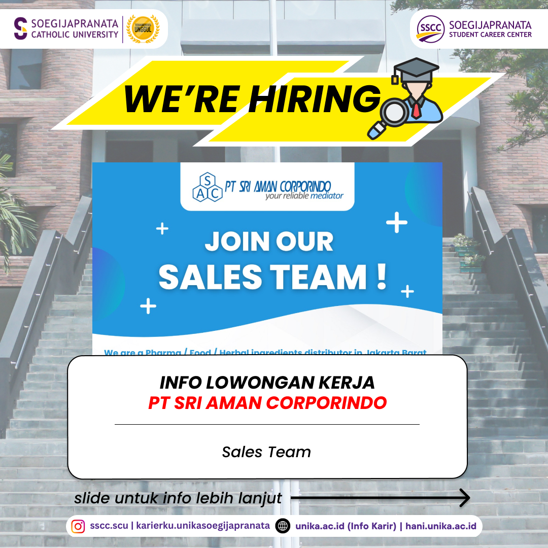 Loker November 2024 – PT Sri Aman Corporindo || Sales Team