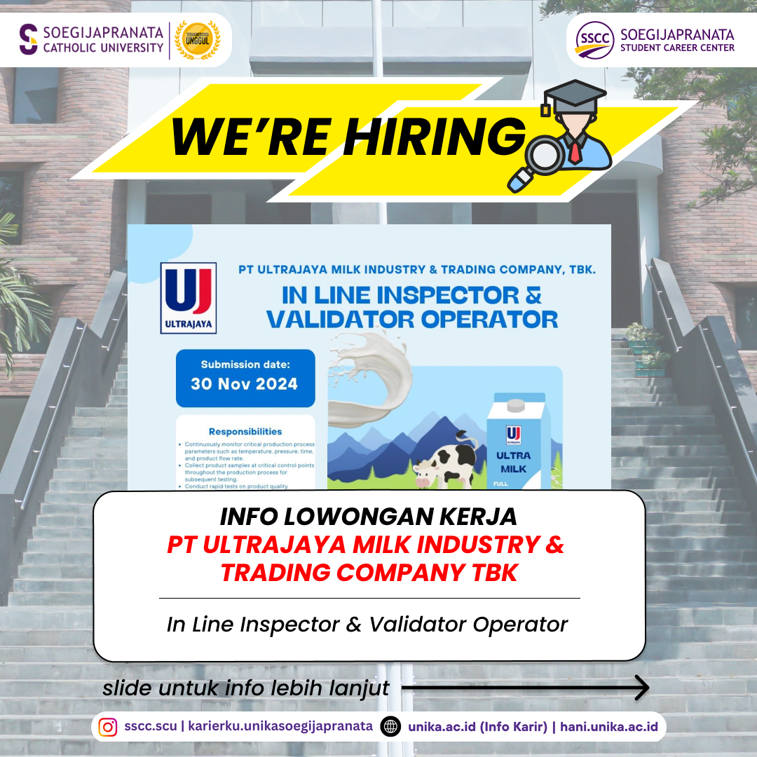 Loker November 2024 – PT Ultrajaya || In Line Inspector