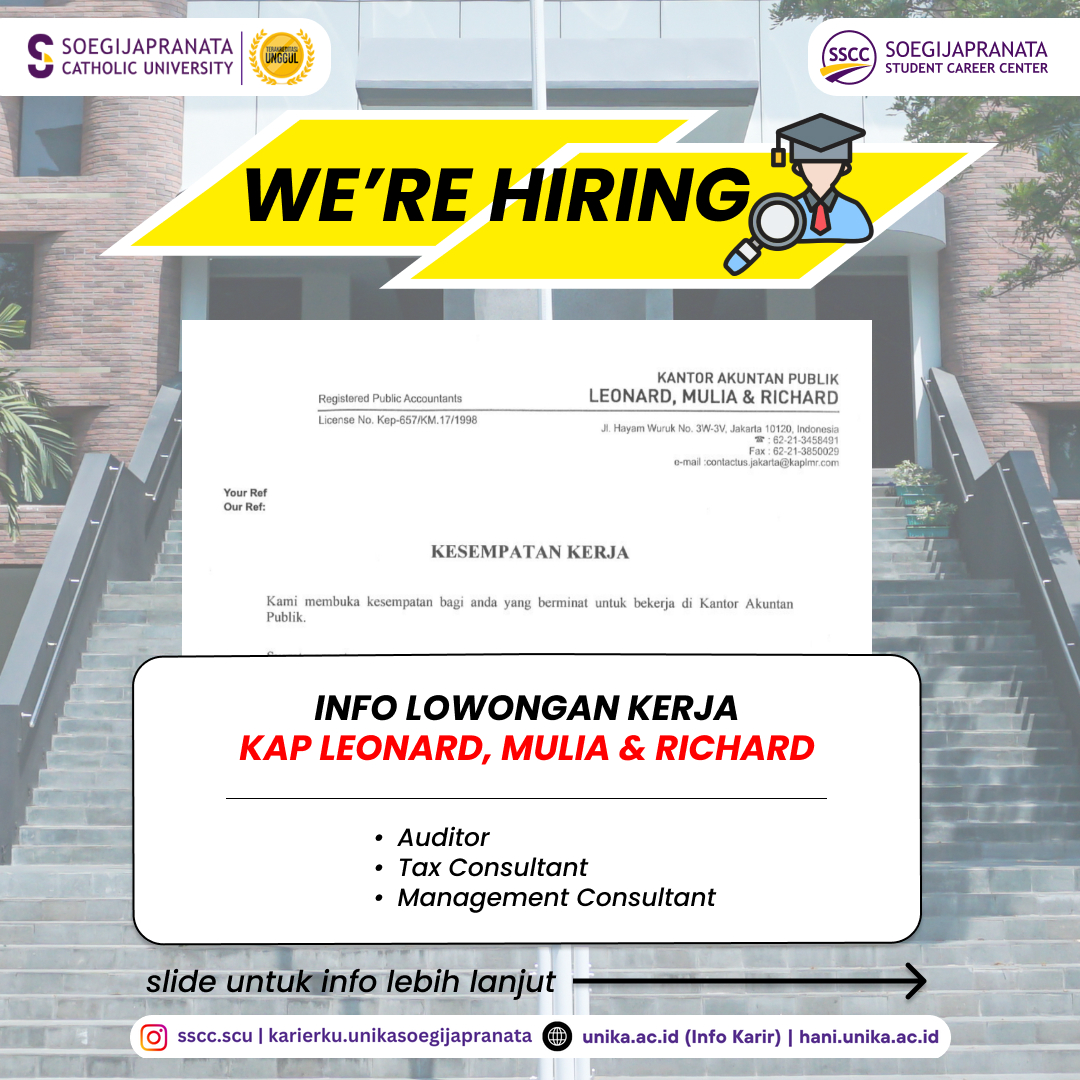 Loker Desember 2024 – KAP Leonard, Mulia & Richard || Job Vacancy
