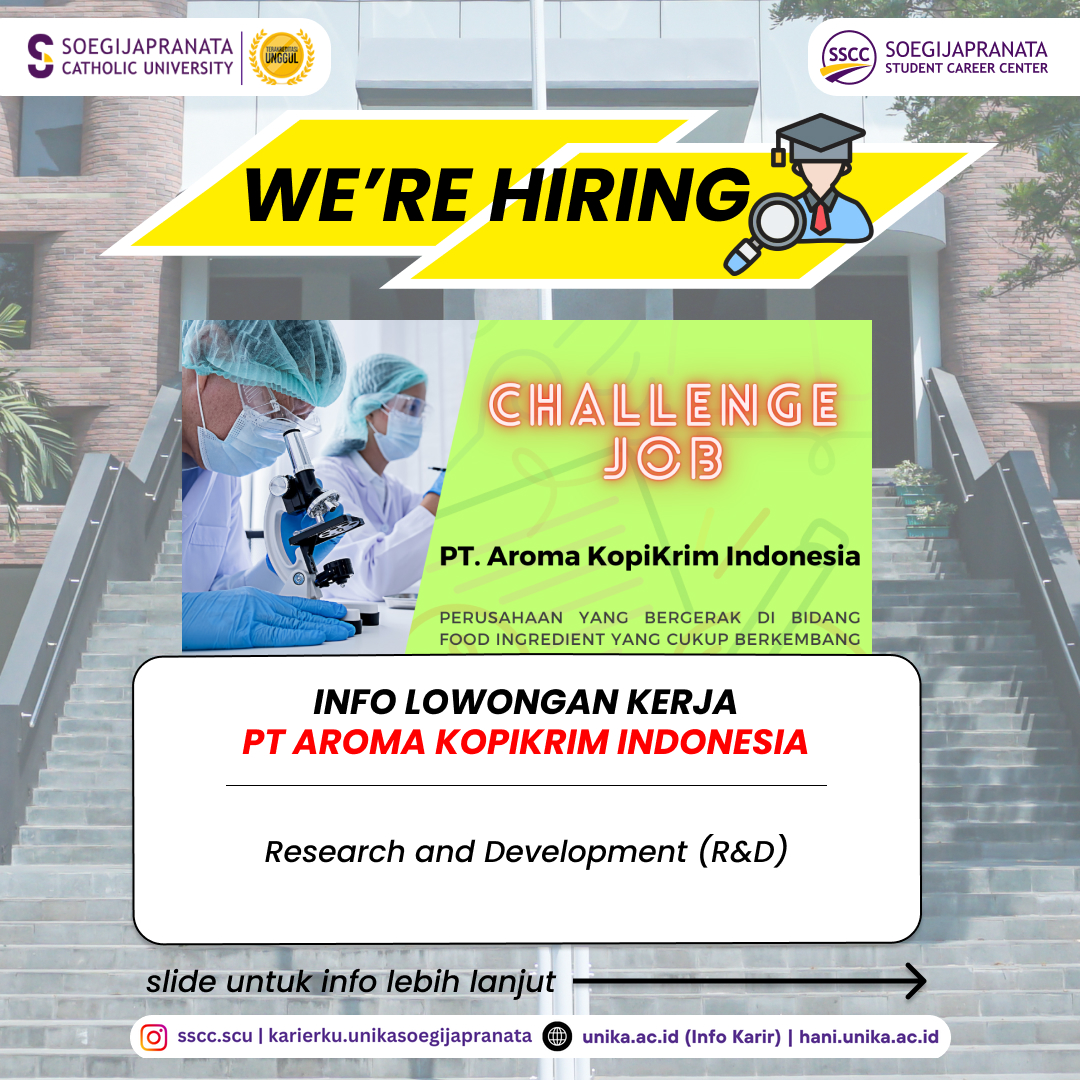 Loker Desember 2024 – PT Aroma KopiKrim Indonesia || R&D