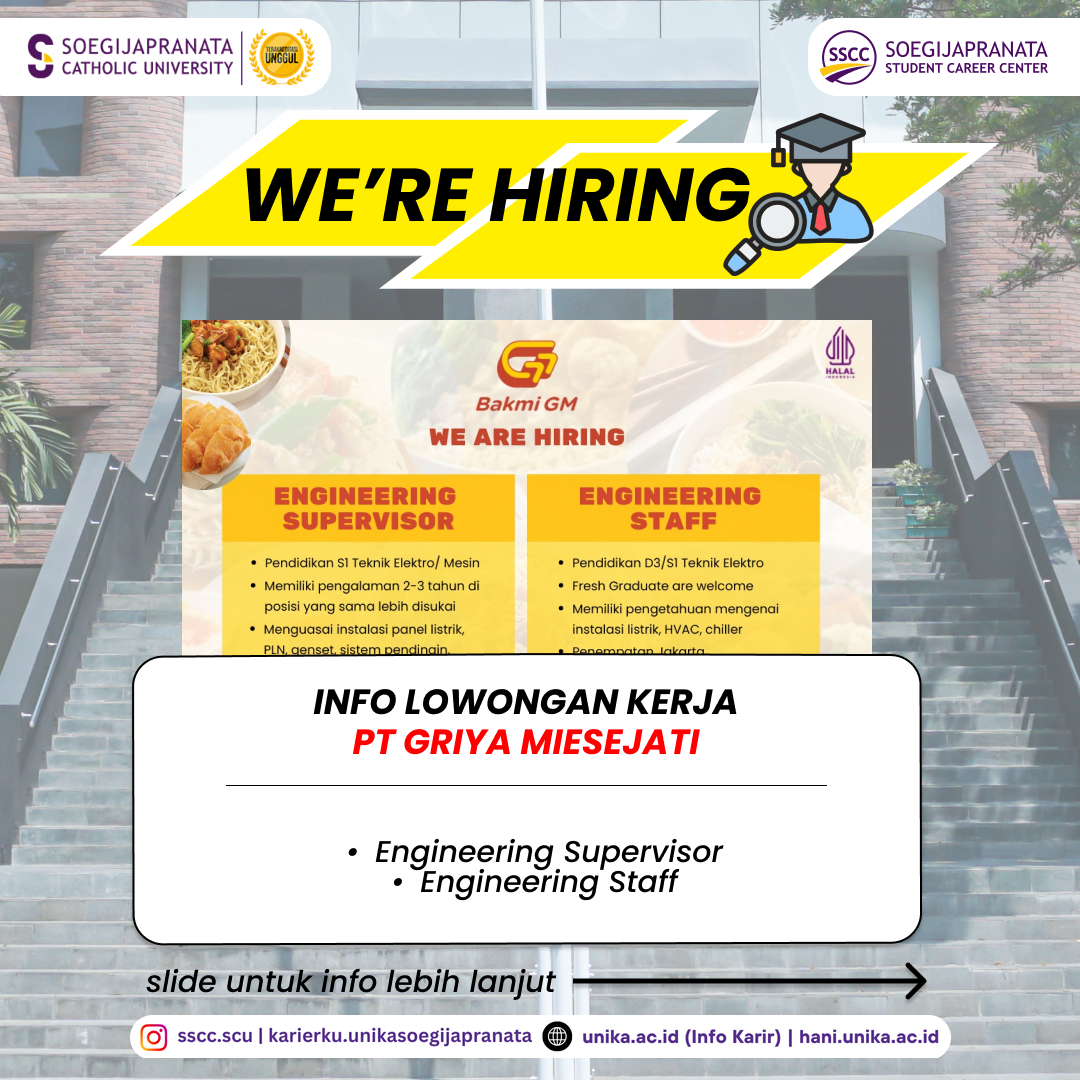 Loker Desember 2024 – PT Griya Miesejati || Job Vacancy