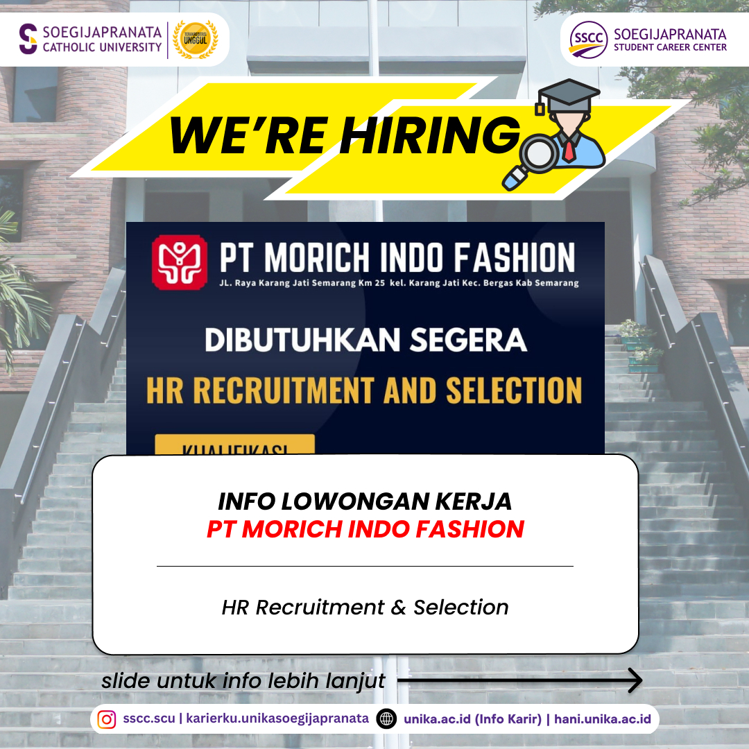 Loker Desember 2024 – PT Morich Indo Fashion | HR Recruitment & Selection