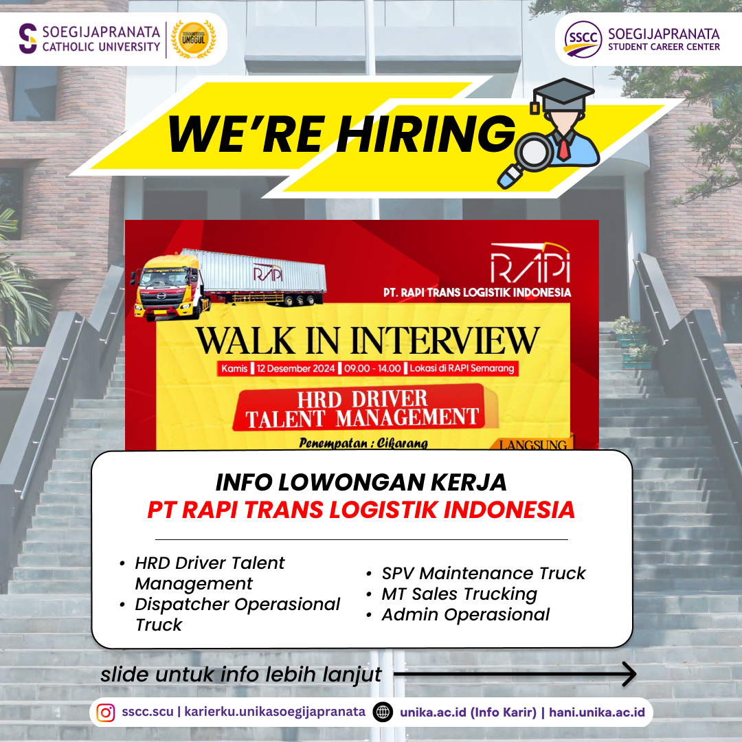 Loker Desember 2024 – PT Rapi Trans Logistik Ind || Job Vacancy