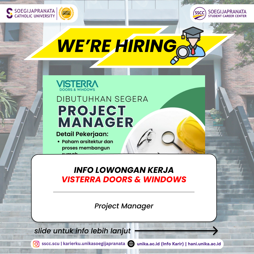 Loker Desember 2024 – Visterra Doors & Windows || Project Manager