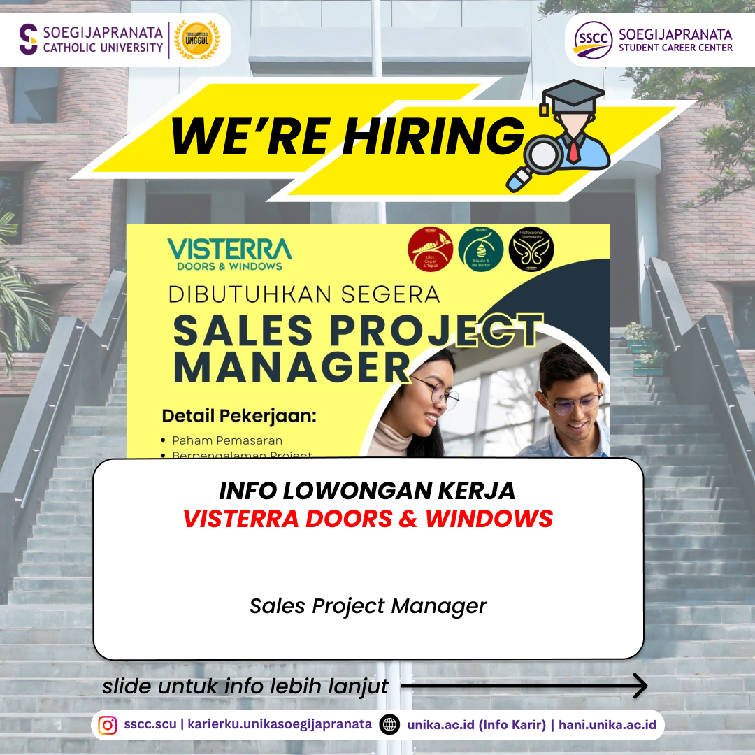 Loker Desember 2024 – Visterra Doors & Windows || Sales Project Manager