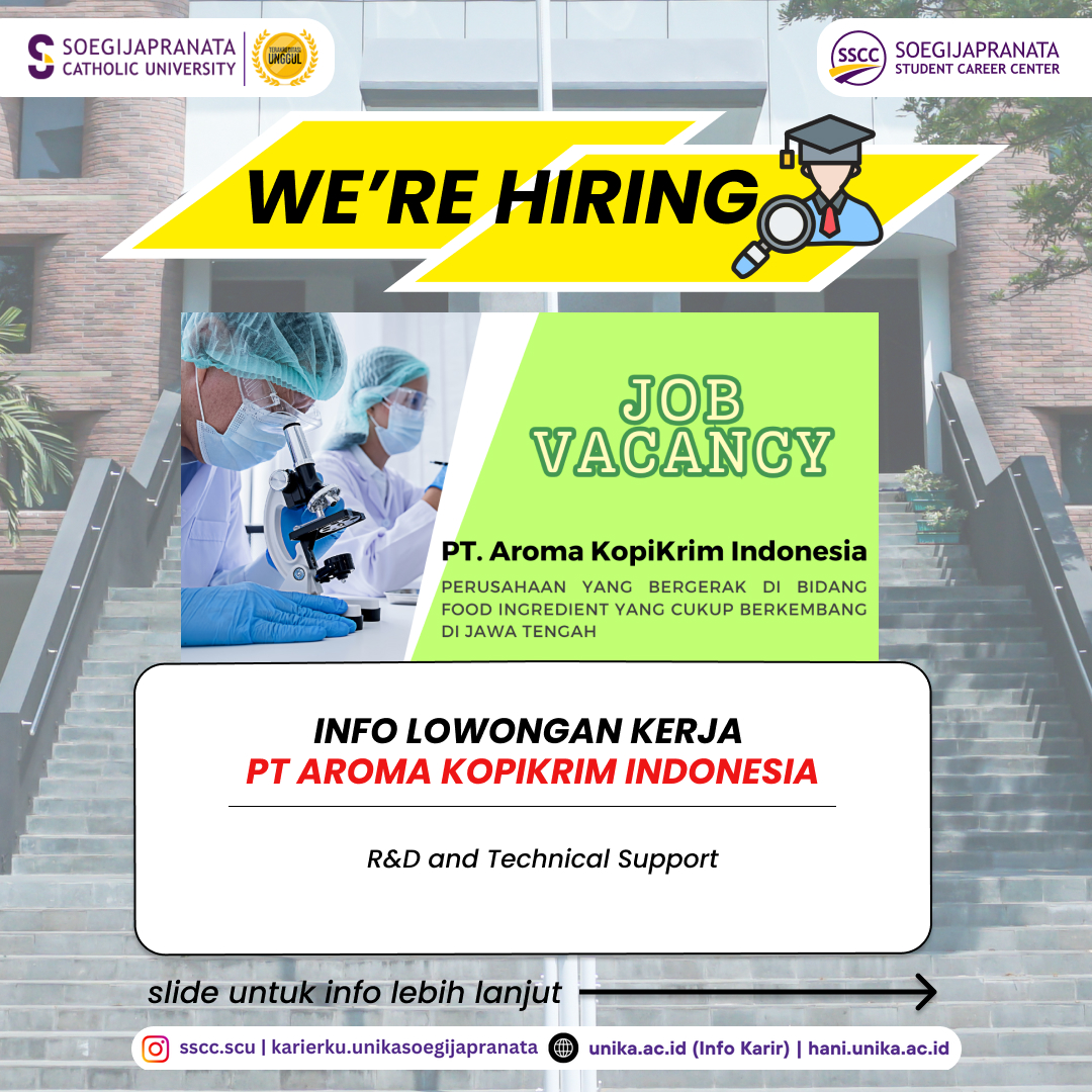 Loker Januari 2025 – PT Aroma KopiKrim Indonesia (Arkof) || R&D and Technical Support