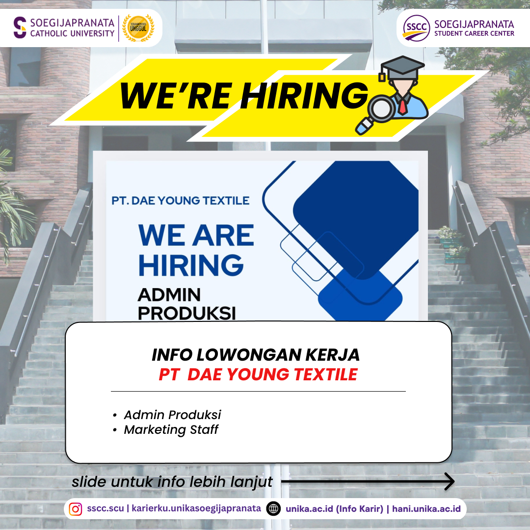 Loker Januari 2025 – PT Dae Young Textile || Job Vacancy
