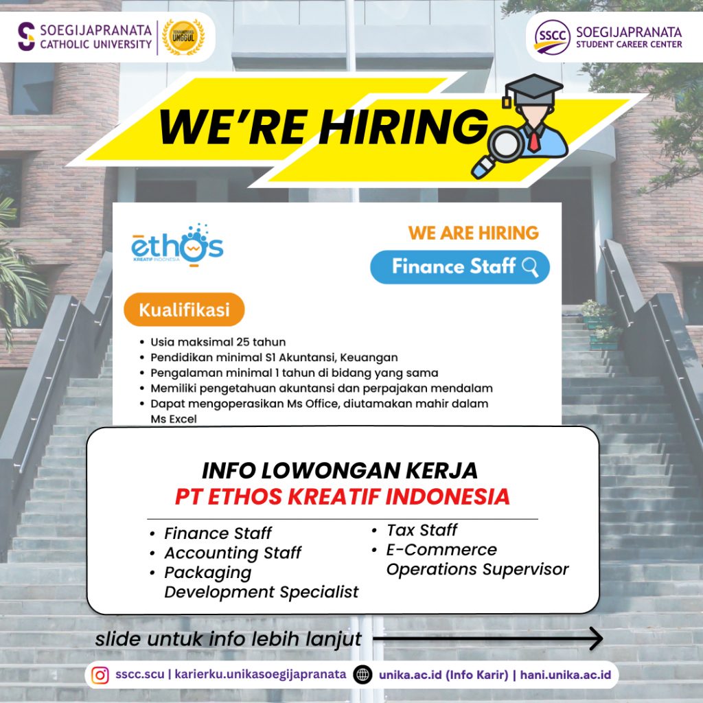 Loker Januari 2025 – PT Ethos Kreatif Indonesia || Job Vacancy – SCU