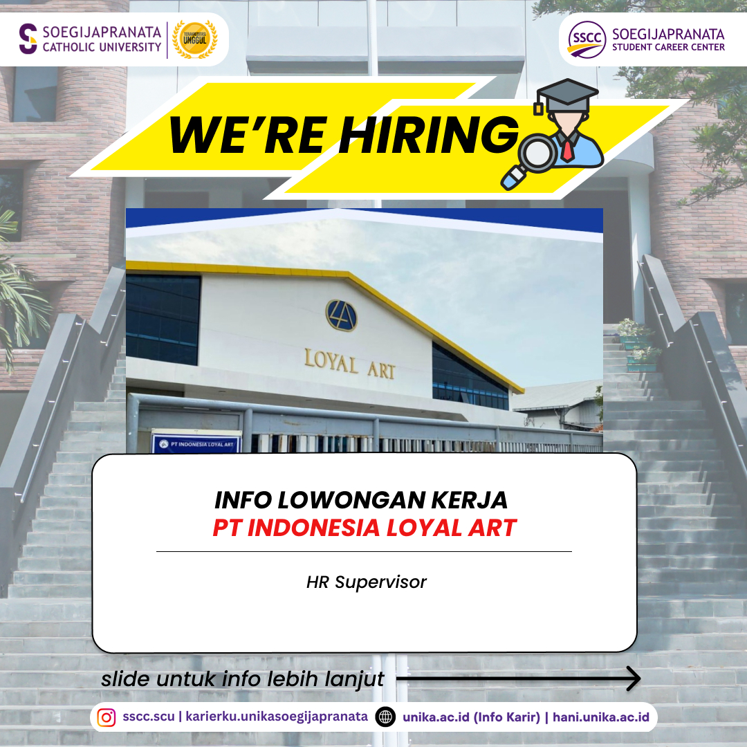 Loker Janauri 2025 – PT Indonesia Loyal Art || HR Supervisor