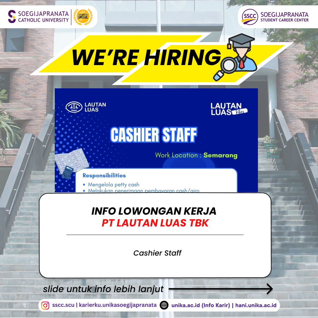Loker Januari 2025 – PT Lautan Luas Tbk || Cashier Staff Loker Januari 2025 – PT Lautan Luas Tbk || Cashier Staff
