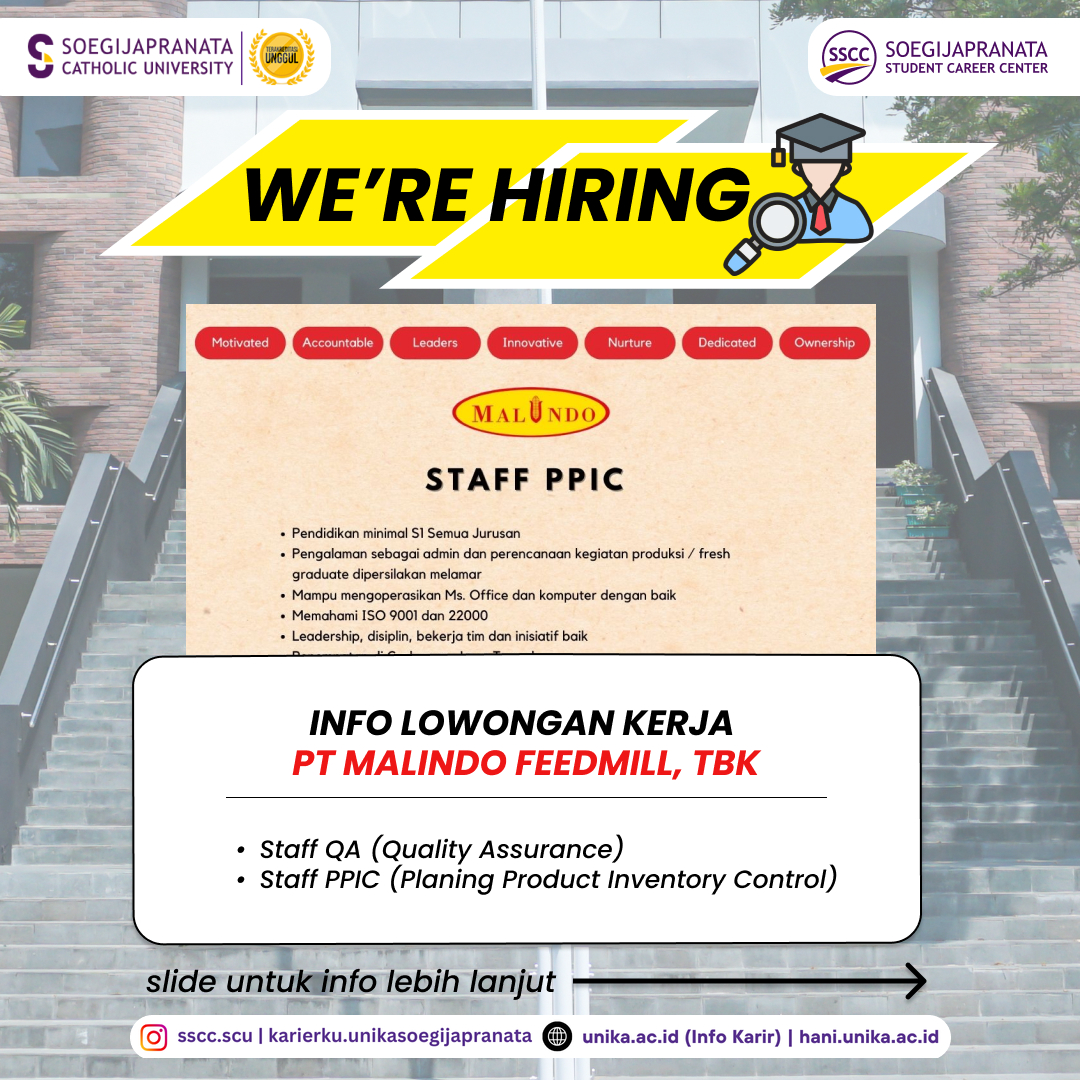 Loker Januari 2025 – PT Malindo Feedmill, Tbk || Job Vacancy