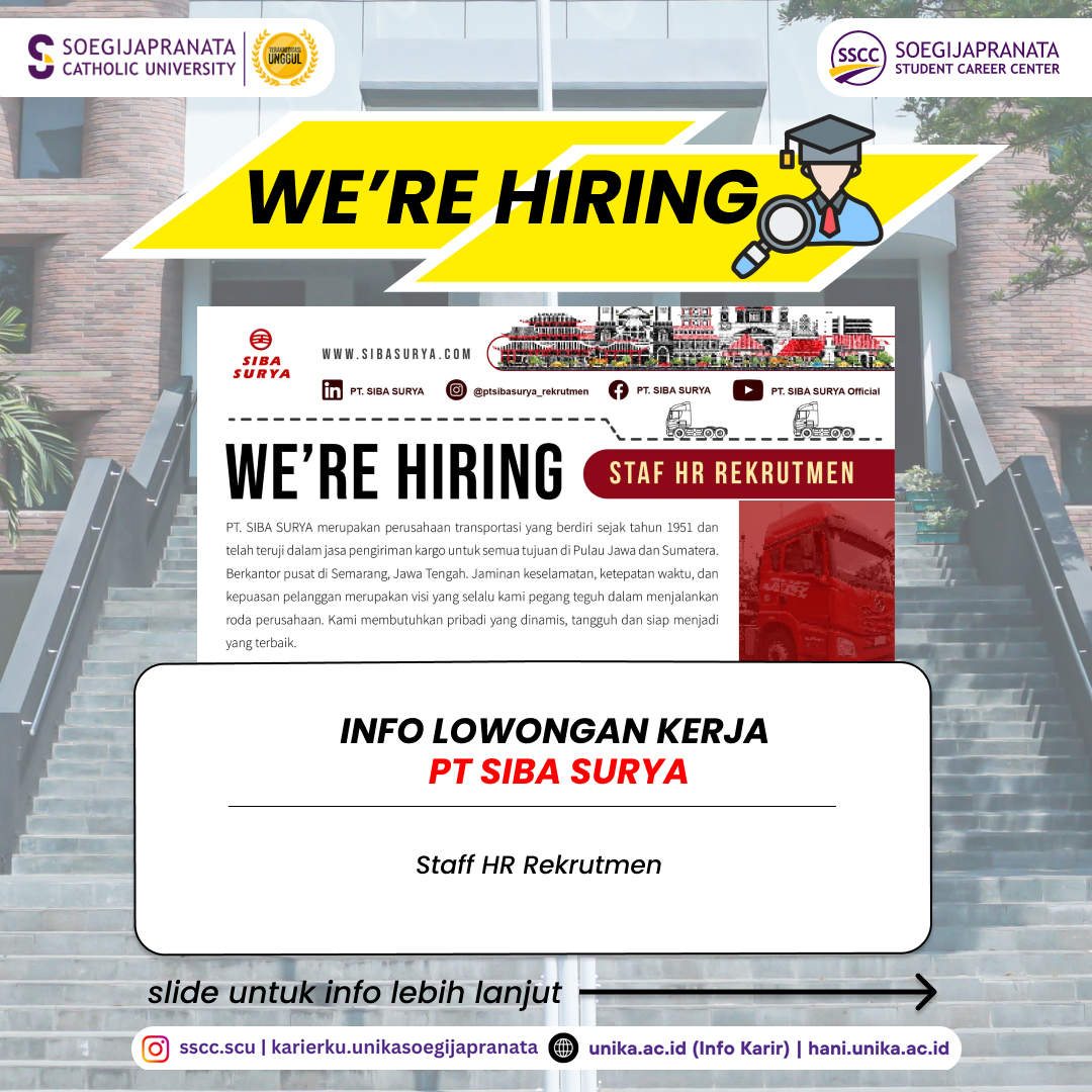 Loker Januari 2025 – PT Siba Surya || Staff HR Rekrutmen Loker Januari 2025 – PT Siba Surya || Staff HR Rekrutmen