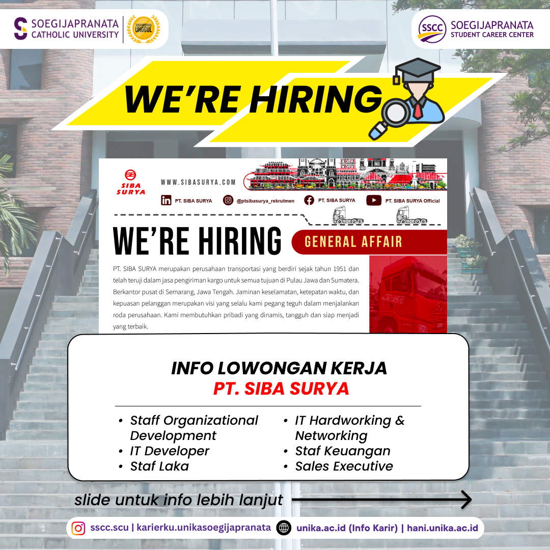 Loker Januari 2025 – PT Siba Surya || Job Vacancy Loker Januari 2025 – PT Siba Surya || Job Vacancy