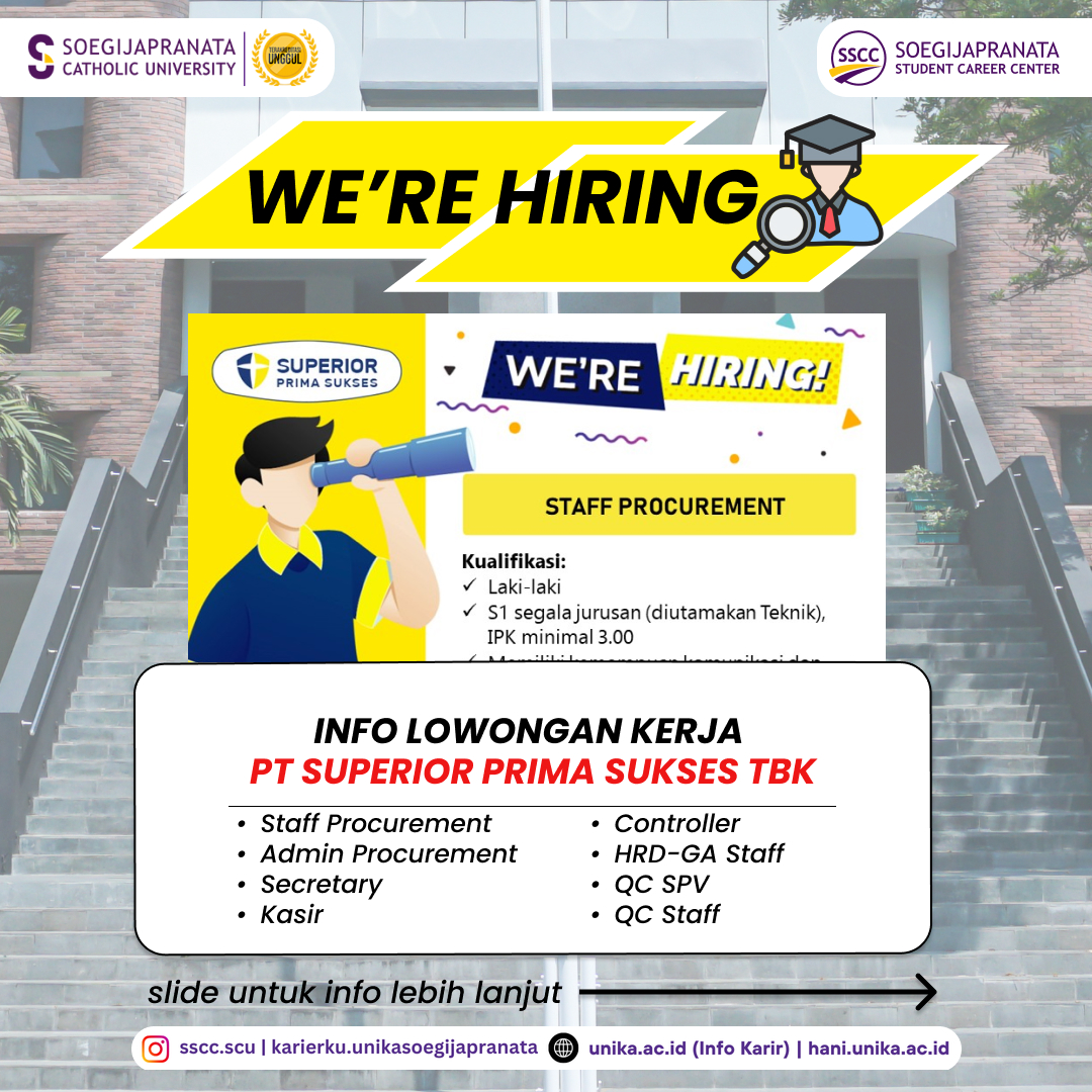 Loker Januari 2025 – PT Superior Prima Sukses Tbk || Job Vacancy
