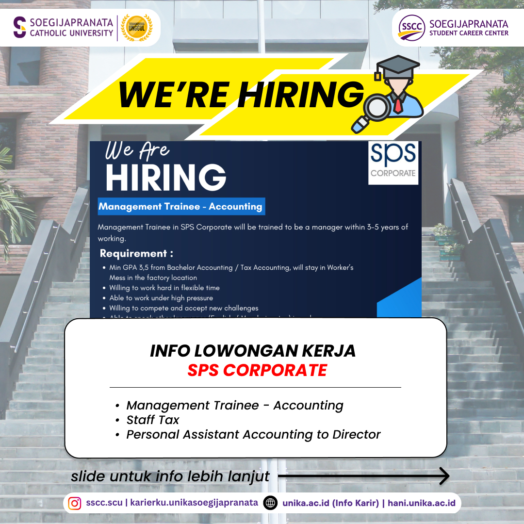 Loker Januari 2025 – SPS Corportae || Job Vacancy