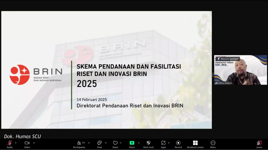 Diskusi Hibah RIIM, LPPM SCU dan BRIN Ajak Dosen Tingkatkan Penelitian 