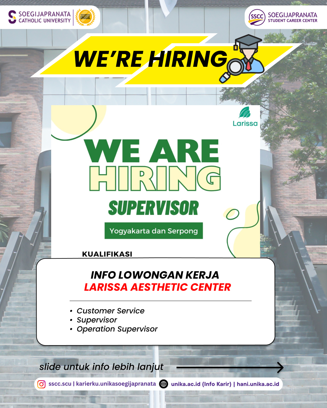 Loker Februari 2025 – Larissa Aesthetic Center || Job Vacancy