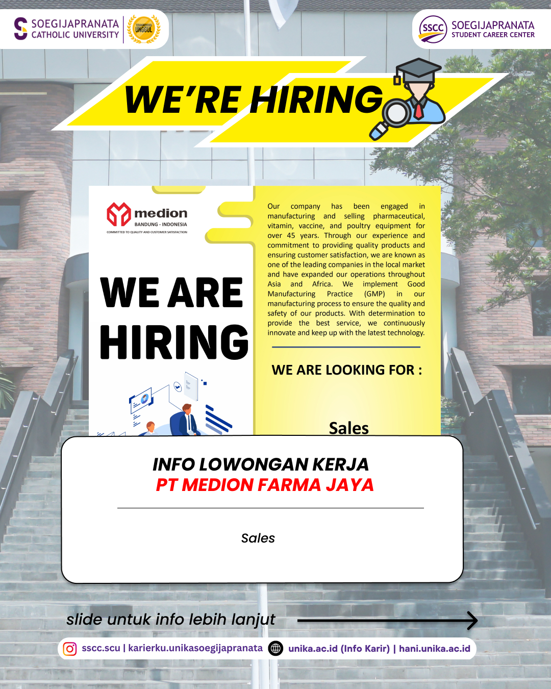 Loker Februari 2025 – PT Medion Farma Jaya || Sales