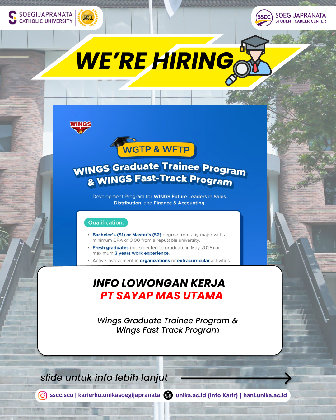 Loker Februari 2025 – PT Sayap Mas Utama || Wings Graduate Trainne Program & Wings Fast Track Program Loker Februari 2025 – PT Sayap Mas Utama || Wings Graduate Trainne Program & Wings Fast Track Program