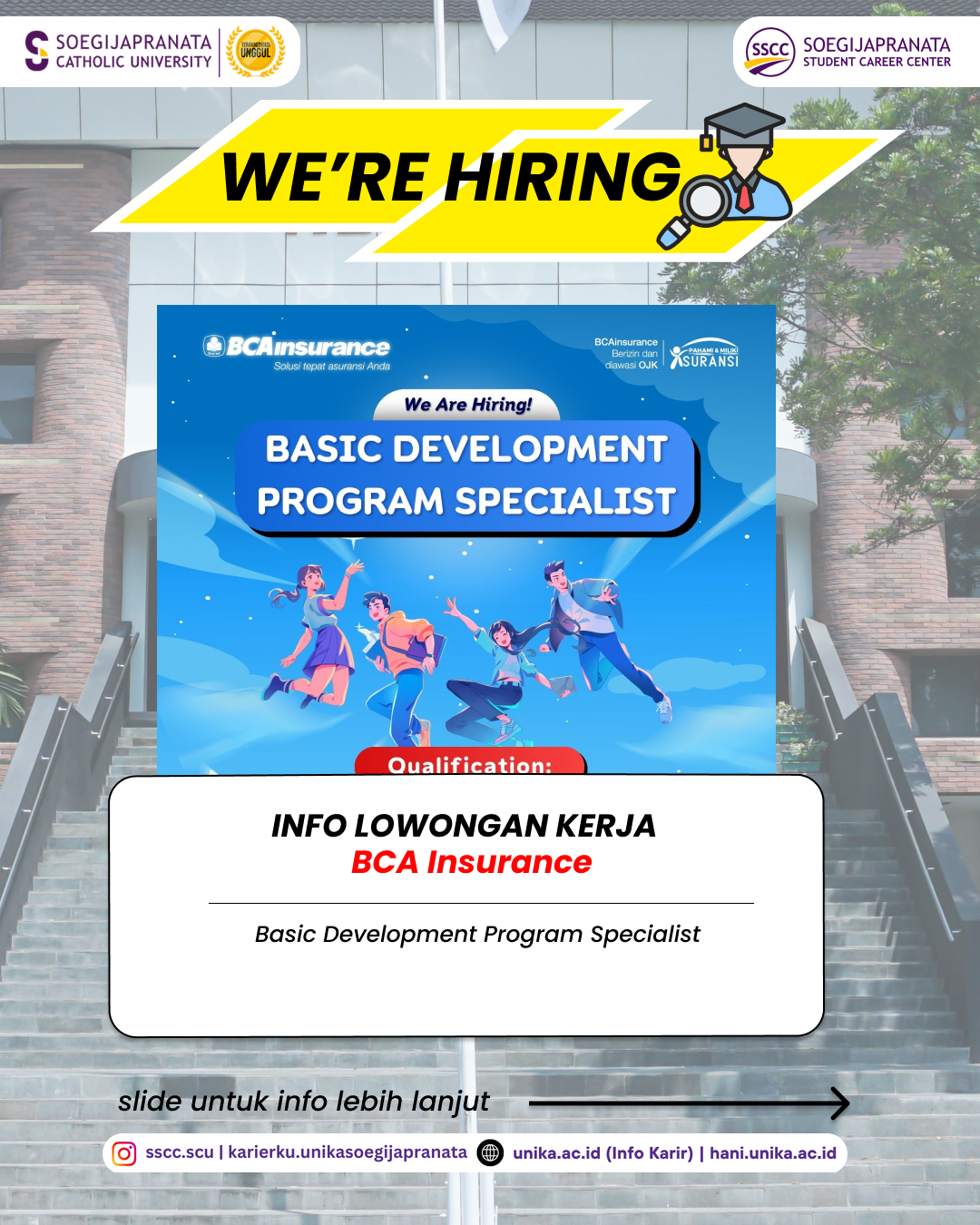 Loker Maret 2025 – PT Asuransi Umum BCA (“BCAinsurance”) || Basic Development Program Specialist Loker Maret 2025 – PT Asuransi Umum BCA (“BCAinsurance”) || Basic Development Program Specialist