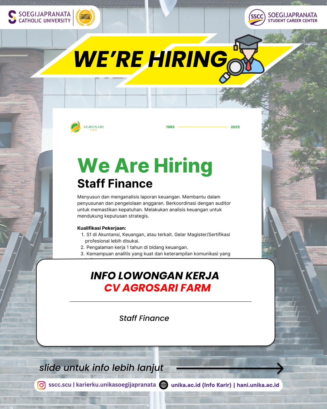 Loker Februari 2025 – CV Agrosari Farm || Staff Finance