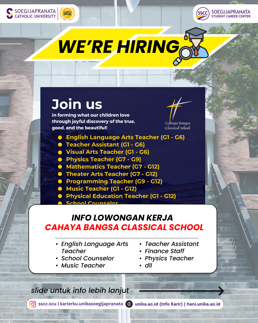 Loker Maret 2025 – Cahaya Bangsa Classical School || Job Vacancy Loker Maret 2025 – Cahaya Bangsa Classical School || Job Vacancy