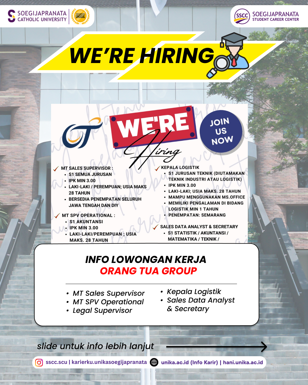 Loker Maret 2025 – Orang Tua Group || Job Vacancy Loker Maret 2025 – Orang Tua Group || Job Vacancy