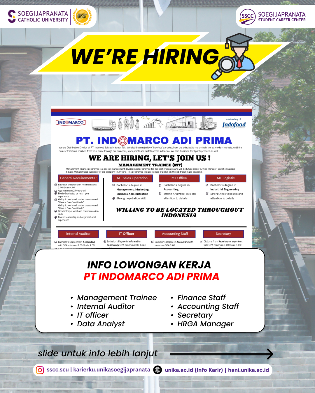 Loker Maret 2025 – PT Indomarco Adi Prima || Job Vacancy