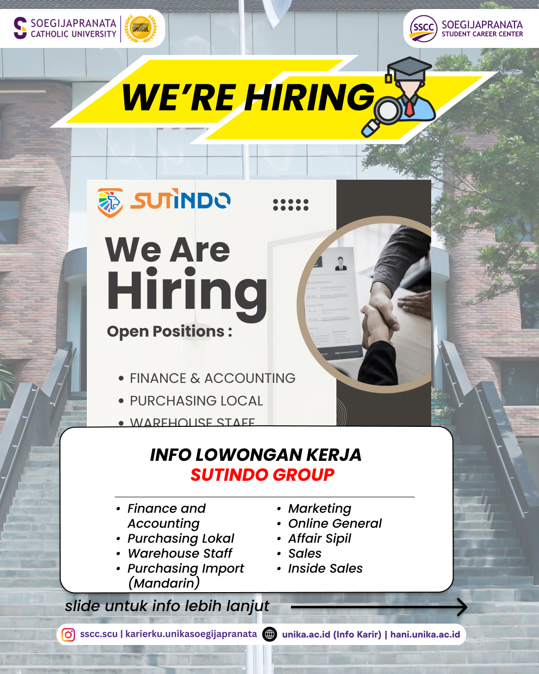 Loker April 2025 – SUTINDO Group || Job Vacancy