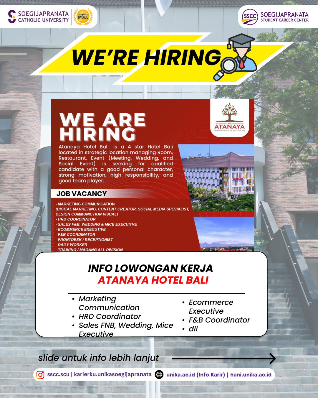 Loker Mei 2025 – Atanaya Hotel Bali – Job Vacancy