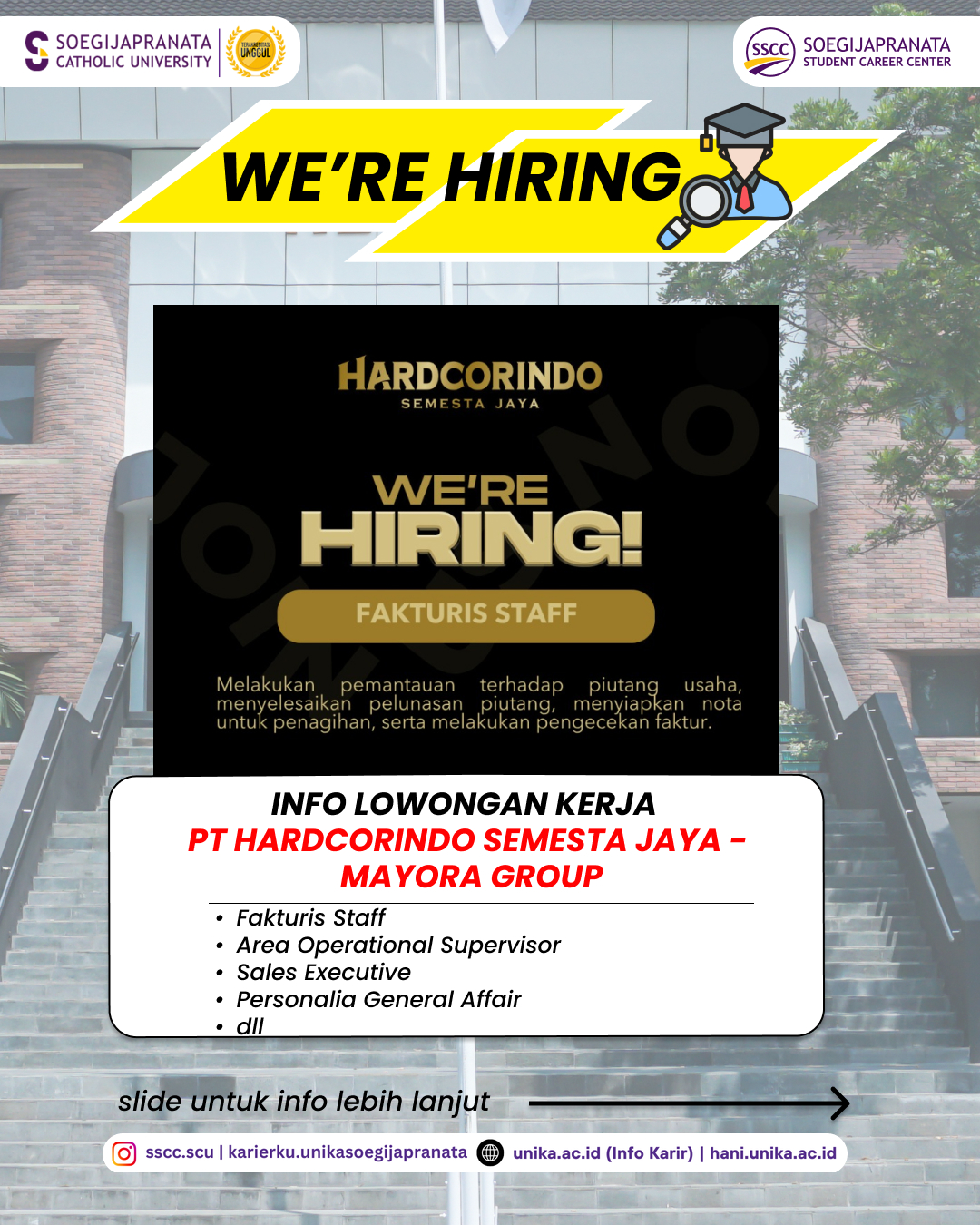 Loker Mei 2025 – PT Hardcorindo Semesta Jaya – Mayora Group || Job Vacancy