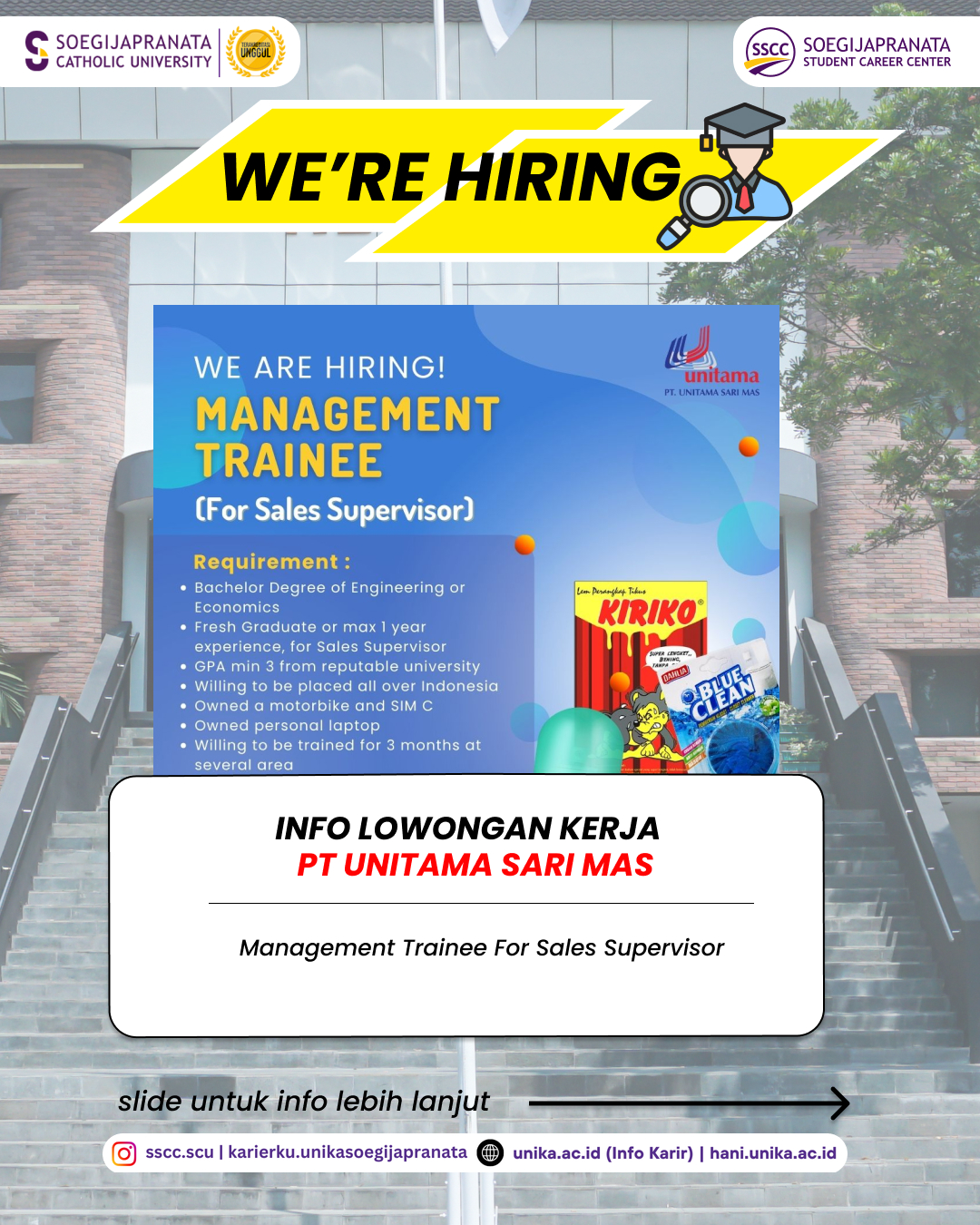 Loker Mei 2025 – PT Unitama Sari Mas || MT Sales SPV Loker Mei 2025 – PT Unitama Sari Mas || MT Sales SPV